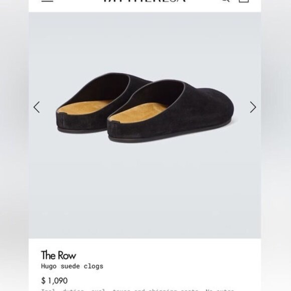 The Row Hugo Suede Clogs Loafer